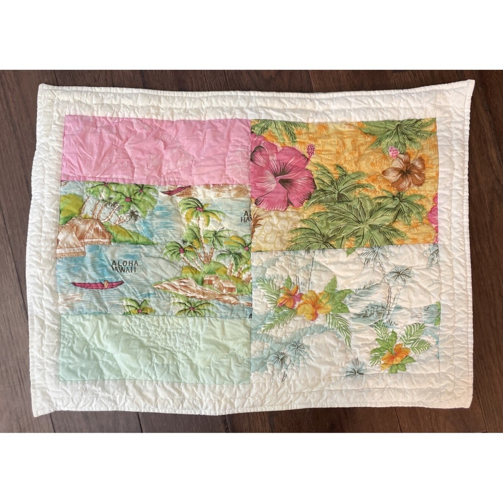 Floral Patchwork Quilted Aloha Hawaii the Company Store Pillow Sham